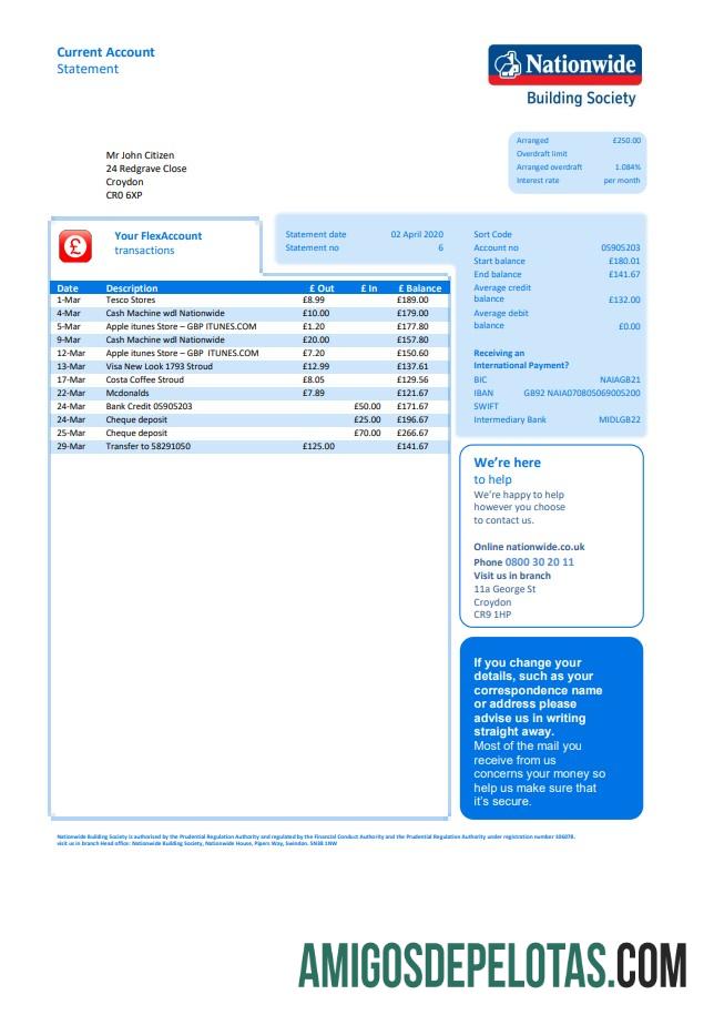 realista Modelo de conta de serviços públicos em todo o Reino Unido em formato Word e PDF